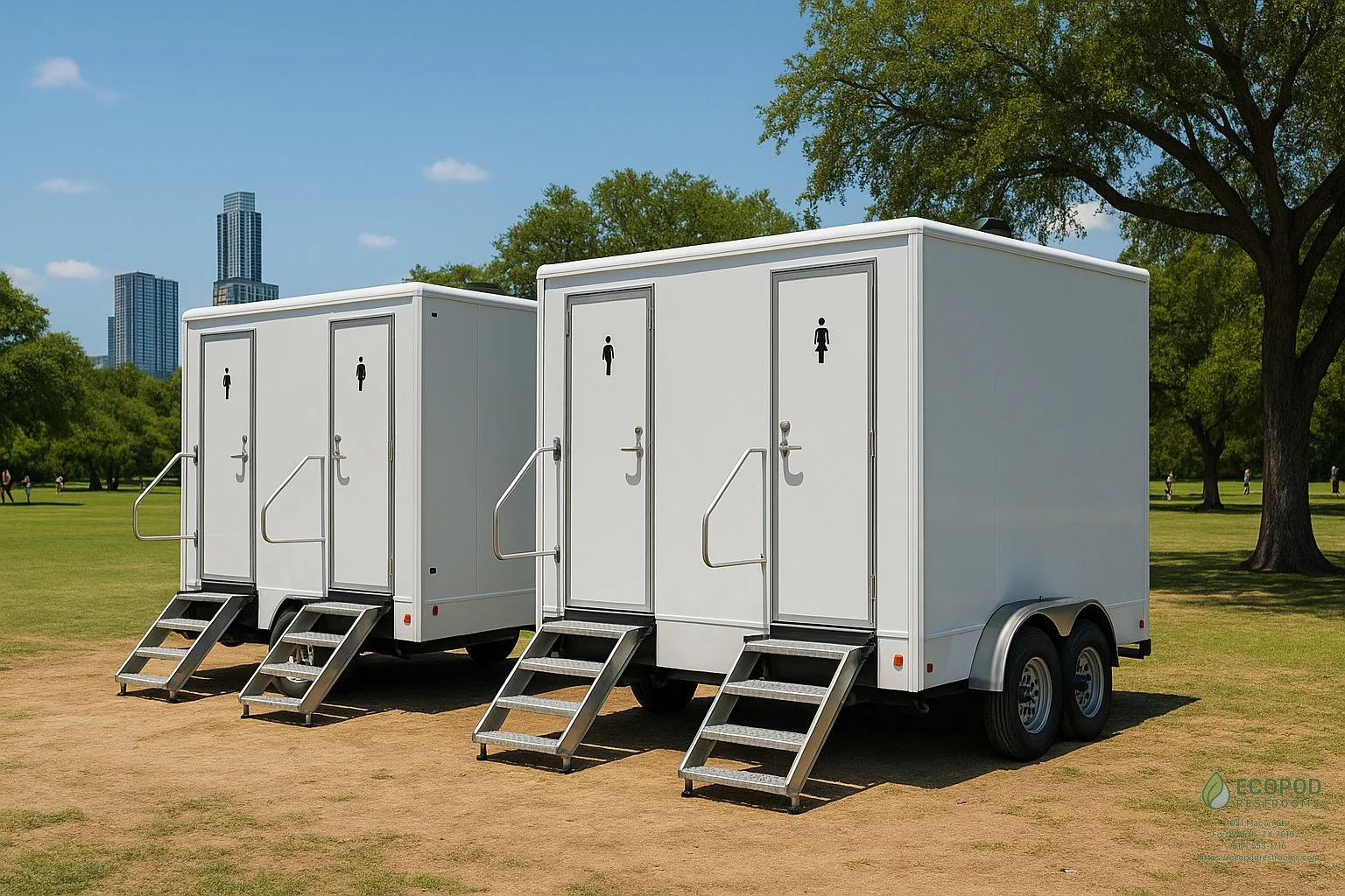 portable restroom trailer rental near fort worth