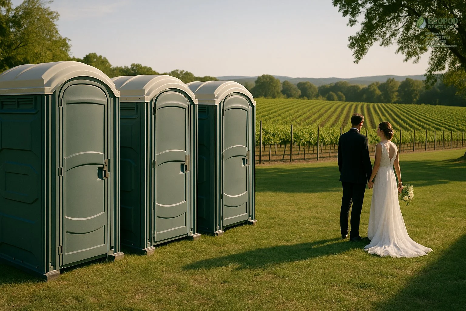 wedding porta potty rental near fort worth